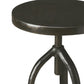 Black Solid Wood And Iron Backless Adjustable Height Bar Chair
