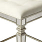 30" White and Gray Solid and Manufactured Wood Backless Counter Height Bar Chair