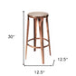 30" Copper Iron Backless Bar Height Bar Chair