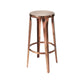 30" Copper Iron Backless Bar Height Bar Chair