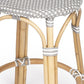 24" Natural Gray And Heavy Duty Plastic and Rattan Backless Counter Height Bar Chair