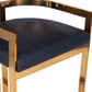 28" Black and Gold Iron Low Back Counter Height Bar Chair