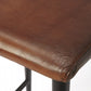 28" Brown and Black Iron Bar Chair