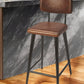 28" Brown and Black Iron Bar Chair