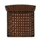 28" Brown and Black Leather and Iron Bar Chair