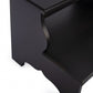 18" Dark Brown Solid and Manufactured Wood Footstool