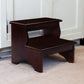 15" Dark Brown Solid Wood and Solid and Manufactured Wood Backless Bar Chair