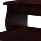 15" Dark Brown Solid Wood and Solid and Manufactured Wood Backless Bar Chair