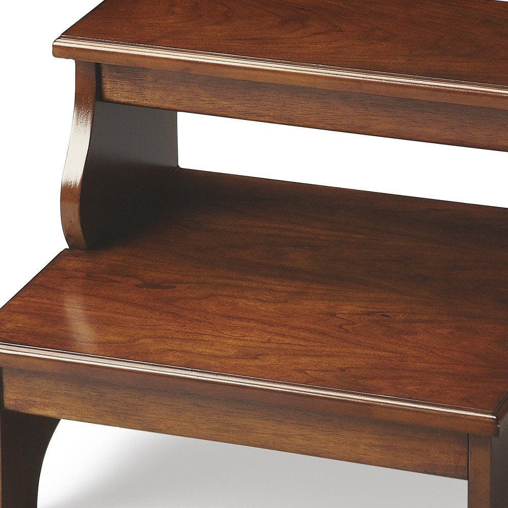 15"Chestnut Burl Step Stool