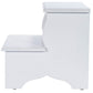 18" White Wood Footstool