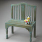 30" Blue Solid Wood Garden Patio Bench