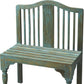 30" Blue Solid Wood Garden Patio Bench