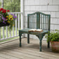 30" Blue Solid Wood Garden Patio Bench