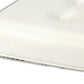 21" White and Clear Faux Leather Tufted Ottoman