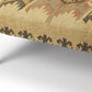 36" Brown Linen Footstool Ottoman