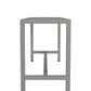 44" Silver Iron Bench
