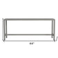 44" Silver Iron Bench