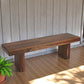 Modern Chunky Solid Wood Bench