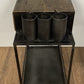 Rolling Rustic Black And Natural Bar Cart