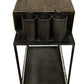 Rolling Rustic Black And Natural Bar Cart
