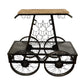 Rustic Black Rail Car Bar Cart