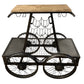 Rustic Black Rail Car Bar Cart