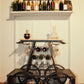 Rustic Black Rail Car Bar Cart
