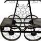 Rustic Black Rail Car Bar Cart