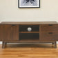 50" Brown Solid Wood Enclosed and Open Storage TV Stand