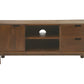 50" Brown Solid Wood Enclosed and Open Storage TV Stand