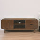 50" Brown Solid Wood Enclosed and Open Storage TV Stand
