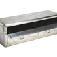 59" Silver Solid Wood Enclosed and Open Storage TV Stand