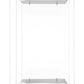 25" Clear Plastic Two Tier Bookcase
