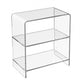25" Clear Plastic Two Tier Bookcase