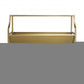 32" Gold Iron and Metal Two Tier Bookcase
