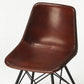 21" Brown and Black Faux Leather Side Chair