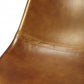 18" Brown and Copper Faux Leather Side Chair