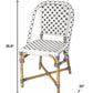 White And Brown Faux Rattan Dining Chair