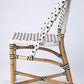 White And Brown Faux Rattan Dining Chair