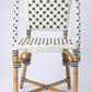 White And Brown Faux Rattan Dining Chair