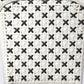 21" Black And White Woven Faux Rattan Outdoor Dining Chair