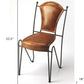 18" Brown Faux Leather Side Chair