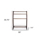 36" Deep Cherry Brown Wood Blanket Stand