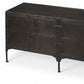 62" Black Iron Sideboard Console Cabinet