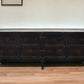 62" Black Iron Sideboard Console Cabinet