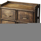 23" Bronze Metal Six Drawer Chest