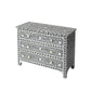 36" Black Manufactured Wood Three Drawer Chest