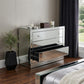 42" Clear Glass Three Drawer Dresser