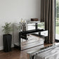 42" Clear Glass Three Drawer Dresser