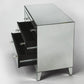 30" Clear Glass Three Drawer Chest